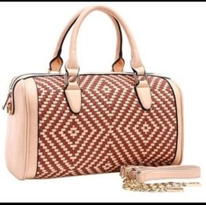 Cinnamon and Peach Satchel bag